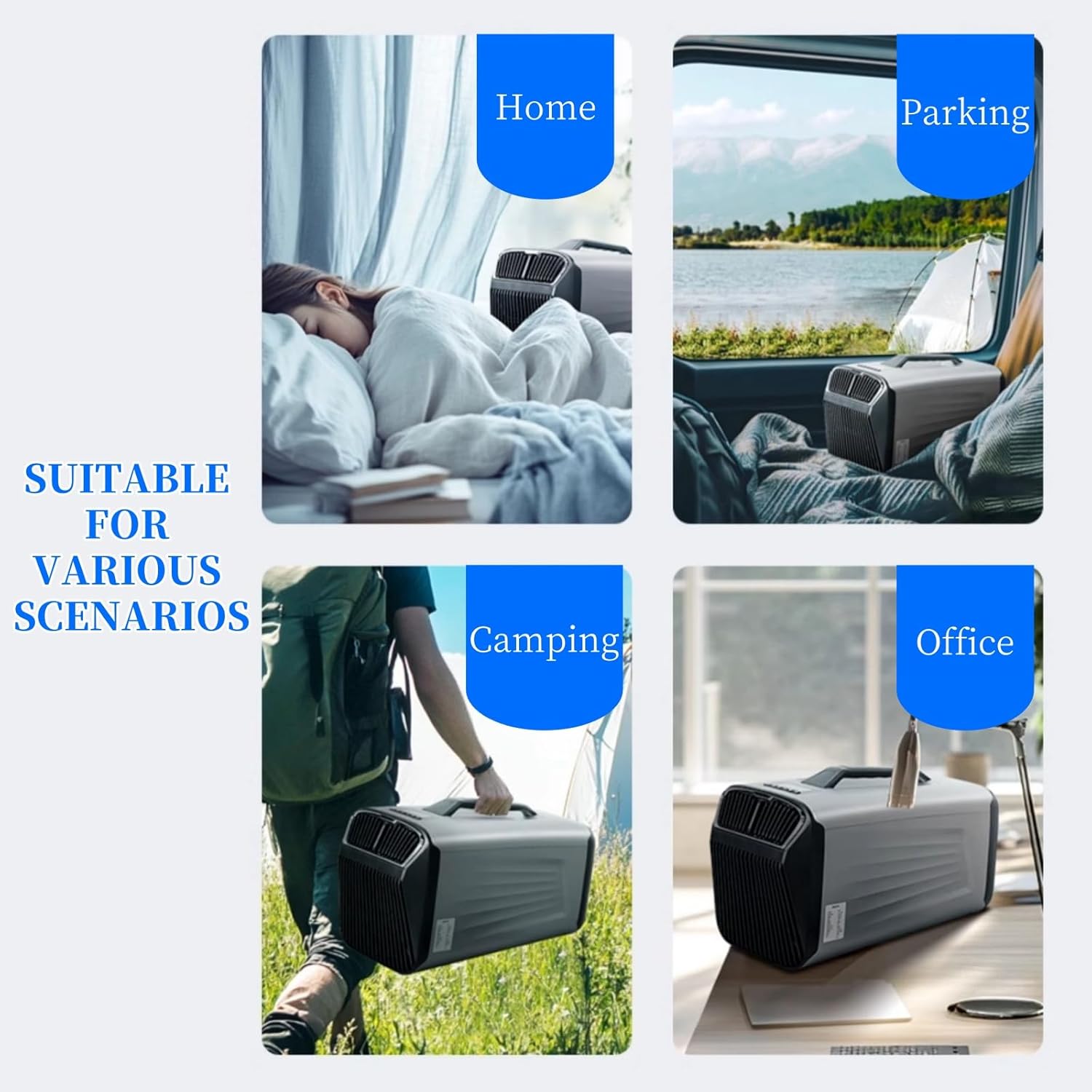 Portable Air Conditioners for Room & Outdoor, with Remote,Low Noise 38dB,Handle Design, Perfect for Tent, Garage A2/cold only