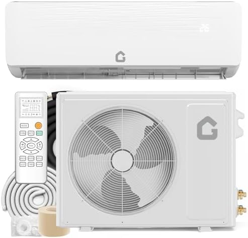 Garvee 12,000K BTU Split Air Conditioner and Heater, SEER2 19, 208-230V, All- Season Application, Remote Control, Sleep Mode, Timer Function, for Bedroom, Living Room and Space up to 750 Sq Ft