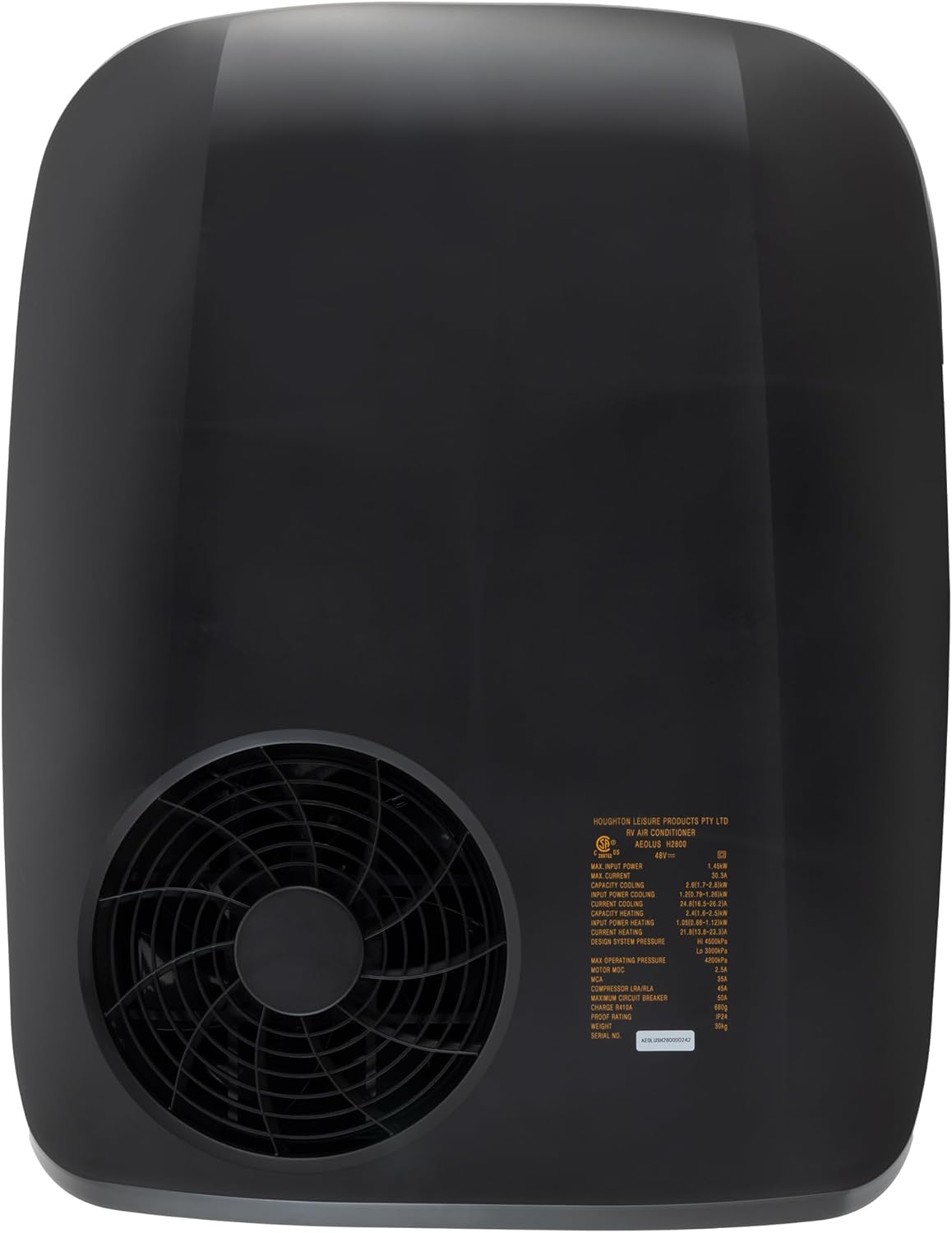 RecPro RV 48V Air Conditioner Non-Ducted Low Profile | With Heat Pump for Heating or Cooling | RV AC Unit (Black, 9.5K BTU)