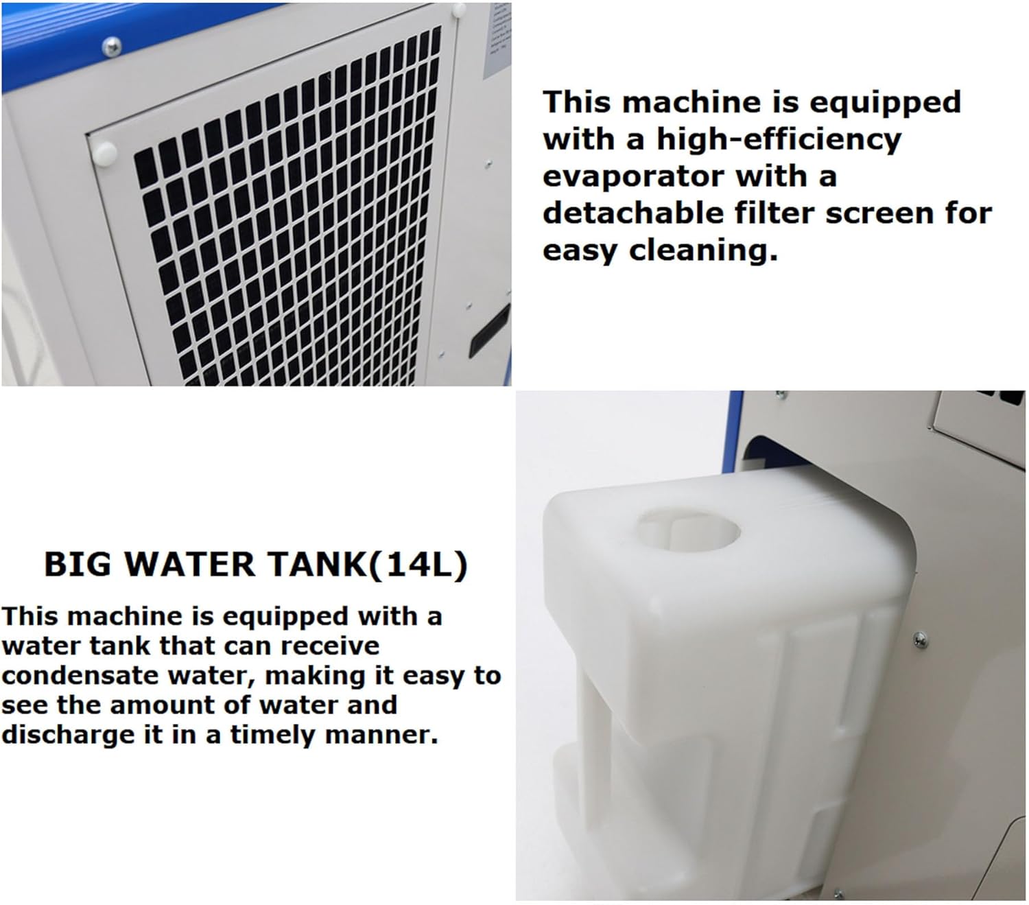 220V Industrial Air Conditioner Outdoor Air Conditioning Fan Equipment Double Tube 780m³/h Blue