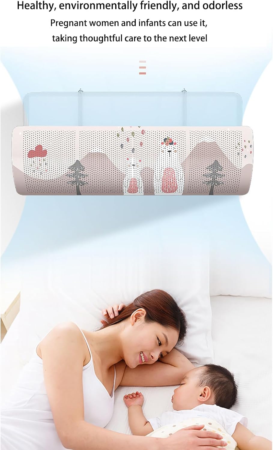 Air Conditioner r Wall-Mounted Anti Wind Baffles Air Cooled Baffle Vent rs for Living Room, Study Room, Bedroom (C1 90x30CM)