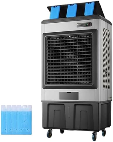 Portable Evaporative Air Cooler, Swamp Cooler Air Conditioner with 4 Ice Packs and 3 Speeds, Portable Ac for Outdoor, Office, Home