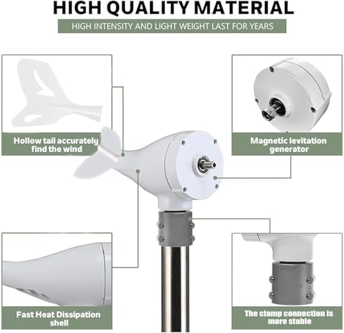 15000W Wind Turbine Generator Kit with MPPT Controller, 8 Blades, 12/24/48V/110V/220V, Ideal for Hybrid Solar Systems, Marine, RV, Home Use (24V)