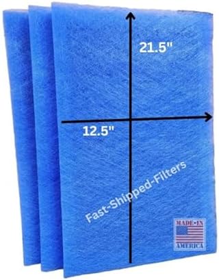 Fast-Shipped-Filters 3 Pack 14x24 Replacement Filter Pads Compatible with Dynamic Air Cleaner 14x24 Refill Blue