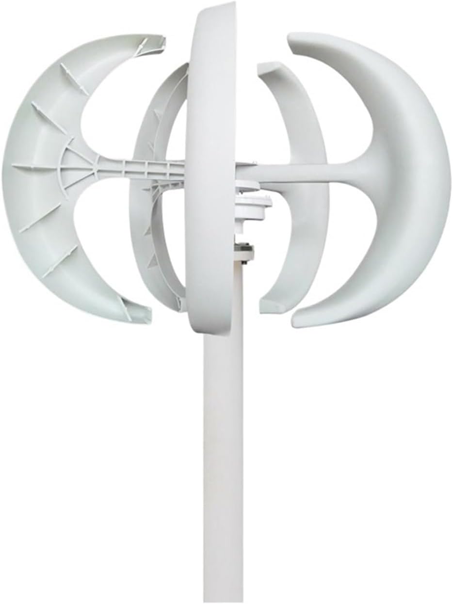 Wind Turbines, 400W Vertical Axis Wind Generator 12V 24V Red and White Ball Type Wind Turbine for Land Marine Use(5 Blades_24V)