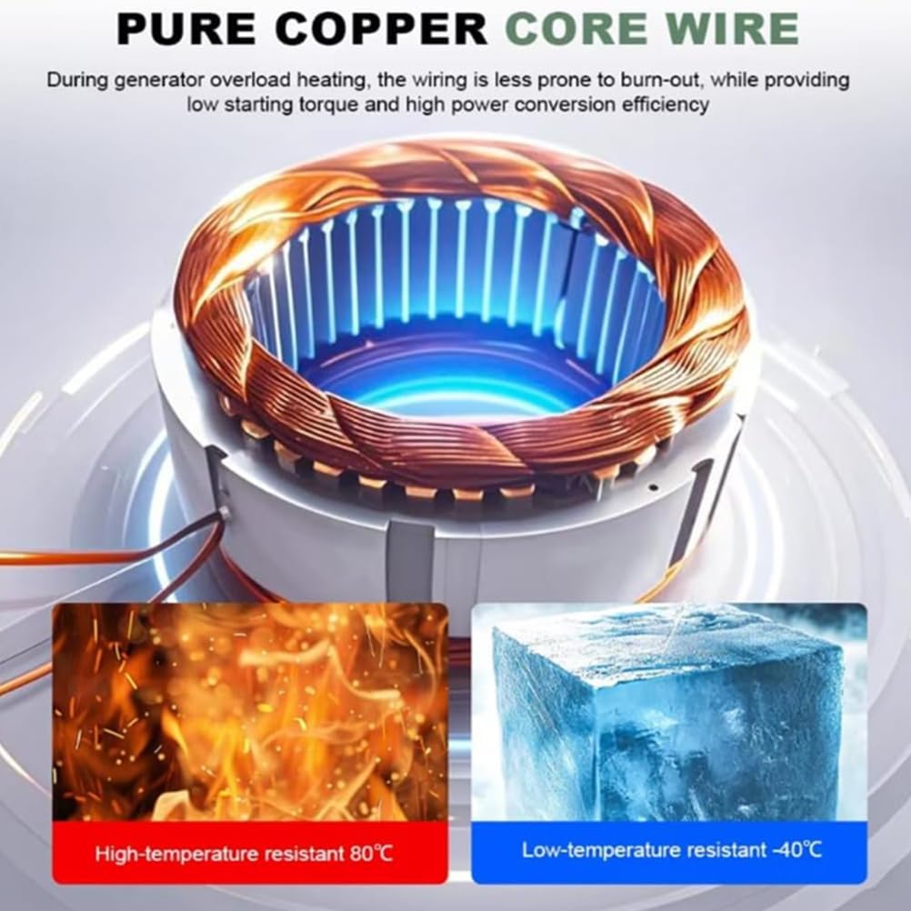 48V, Horizontal Wind Turbine Generator Set, 5000W Low Noise 3 Phase Vertical Wind Power Generator,with MPPT Controller 12V 24V 48V 220V