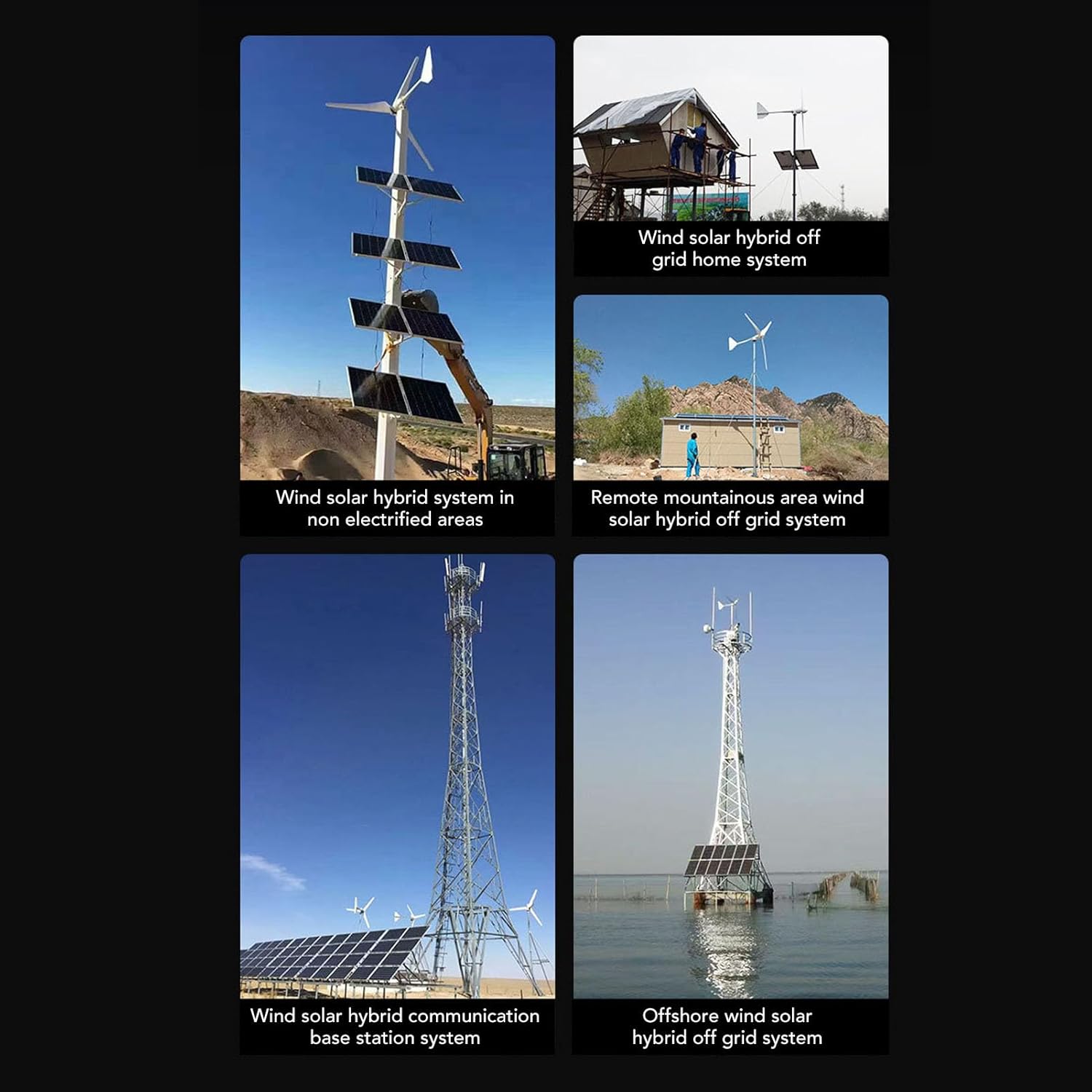 FTVOGUE 1000W Wind Solar Hybrid MPPT Charge Controller 600W Wind 400W Solar Dual Boost Regulator for Off Grid