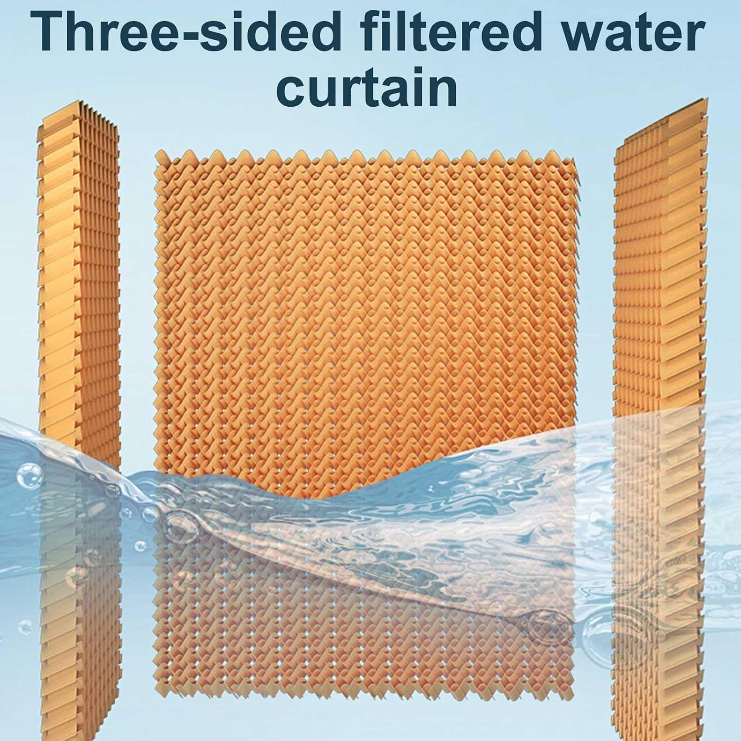 Portable Air Conditioners, Evaporative Air Cooler, Swamp Cooler with 40L/8.8 Gal Water Tank, 3-Speed Fan, 120°Oscillation, 2 Ice Packs, for Room Garage Patio(Orange)