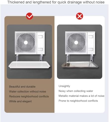 Condensate Drain Pan, Plastic Drain Pan with 200 Cm/78 Inch Hose, Suitable for Indoor and Outdoor Air Conditioner Units(91.5 * 45 * 2.5cm/36 * 17.7 * 0.98in)