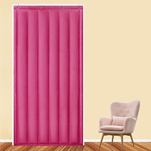 Thermal Insulated Door Curtain,Thicken Winter Warm Soundproof Door Curtain Insulated, Cotton Door Cover Soundproof Sheet, for Air Conditioner Heater Room/Kitchen