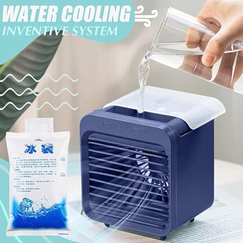 Portable Air Conditioner & Humidifier, Summer Evaporative Air Cooler, Nano Spray Purification, Quiet & Compact, Ideal for Home, Office & Car