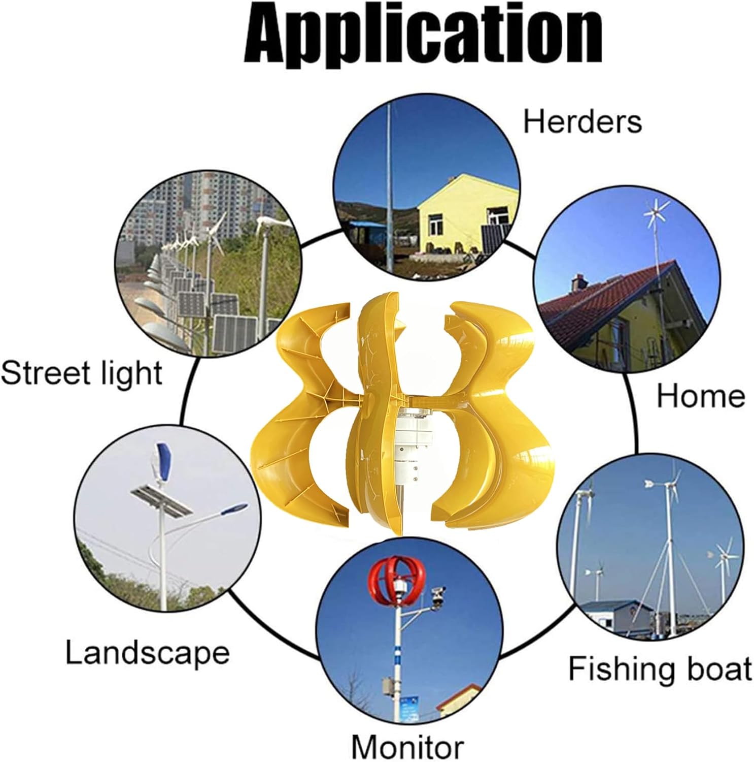 24v, 12V,Wind Turbine Generator Kit,14000W Permanent Magnet Generator, 12V24 48V Aluminum Alloy Blades Suit for Home/RV/Marine