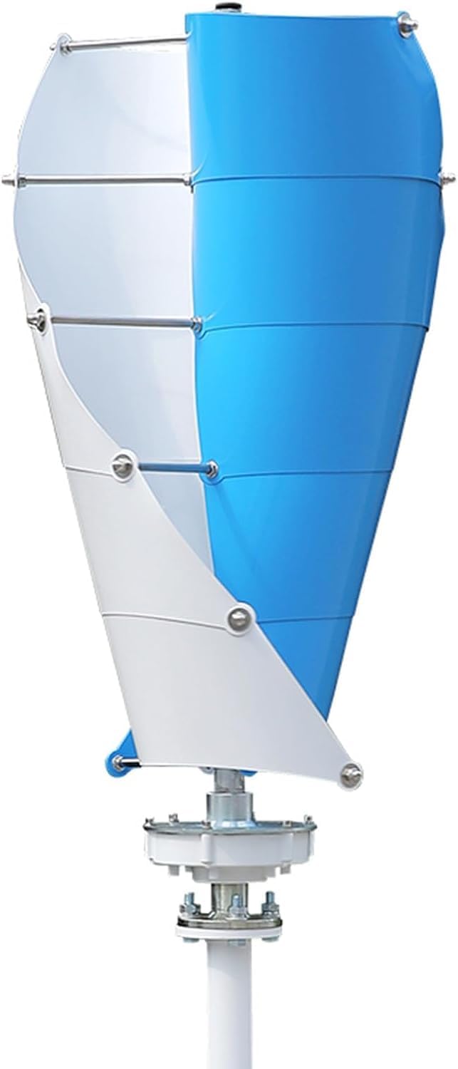CHRISK 8000W No Noise Vertical Magnetic Levitation Upright Wind Turbine, Wind Turbine Generator Kit with 10 Blades for Home
