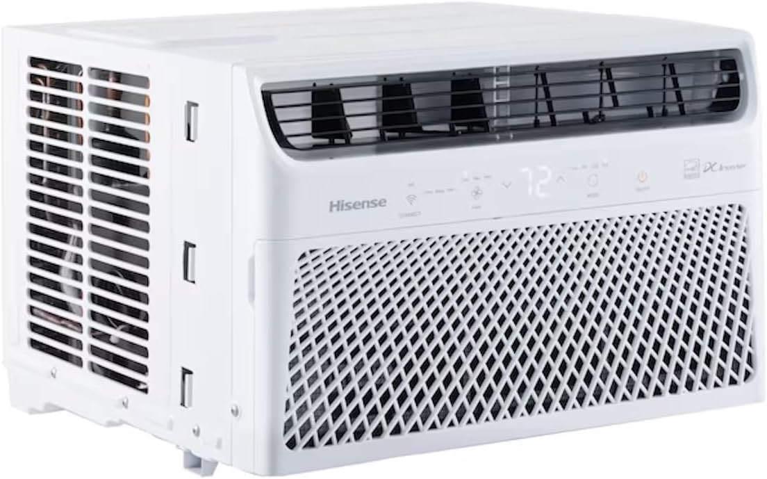 Hisense Window Air Conditioner with Inverter technology & ConnectLife App 350 SQ. FT 8000 BTU WI-FI, Remote control, 3 different modes (Cooling, Fan, Dehumidifier), Noise 52 dB - AW0822TW1W (Renewed)