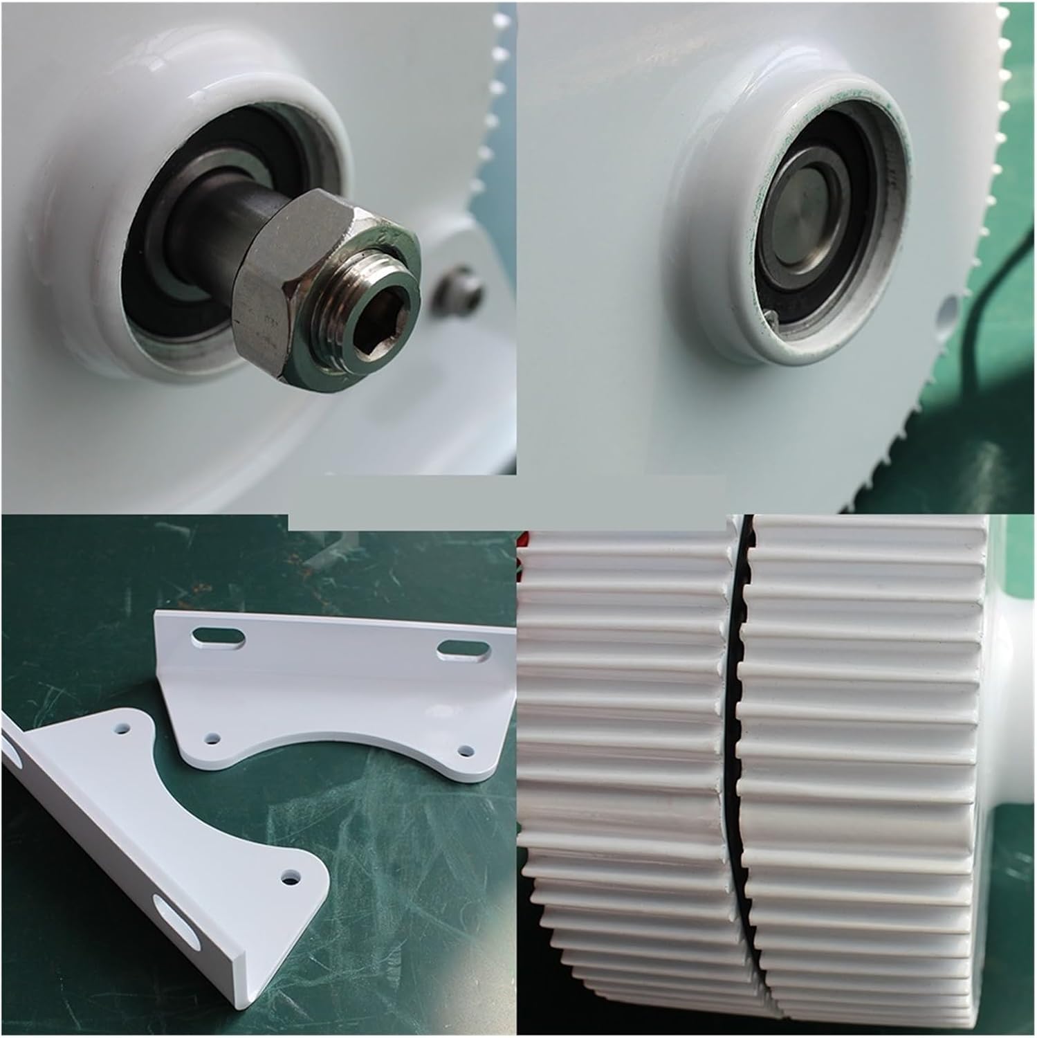 Wind Turbine Generator 24V 48V 1000W 1500W 3 Phase Gearless Permanent Magnet AC tors for Wind Water Turbine Industrial Energy(with Base,12V_1500W)