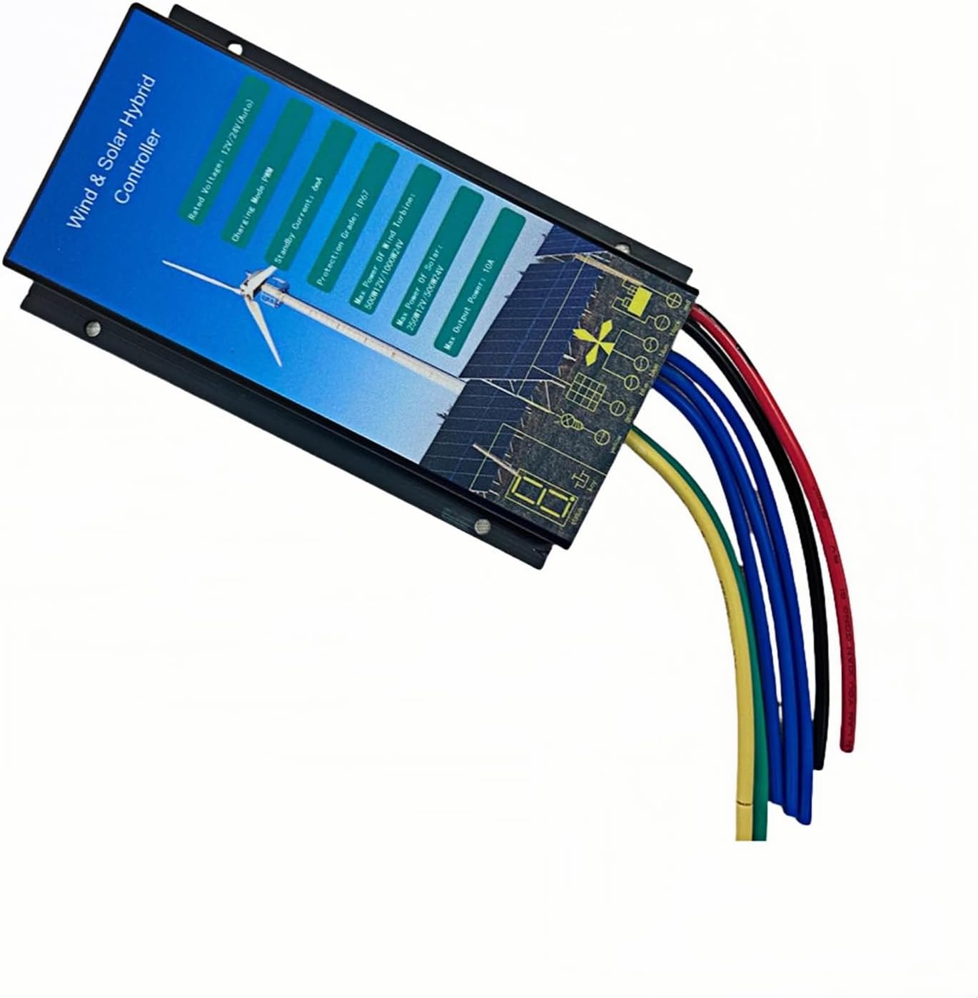 Aluminium Alloy Mini Wind Turbine Generator Controller,48V Wind Turbine Controller Automatic IP67 Wind Power Regulator Suitable for 1000W Wind Turbine System