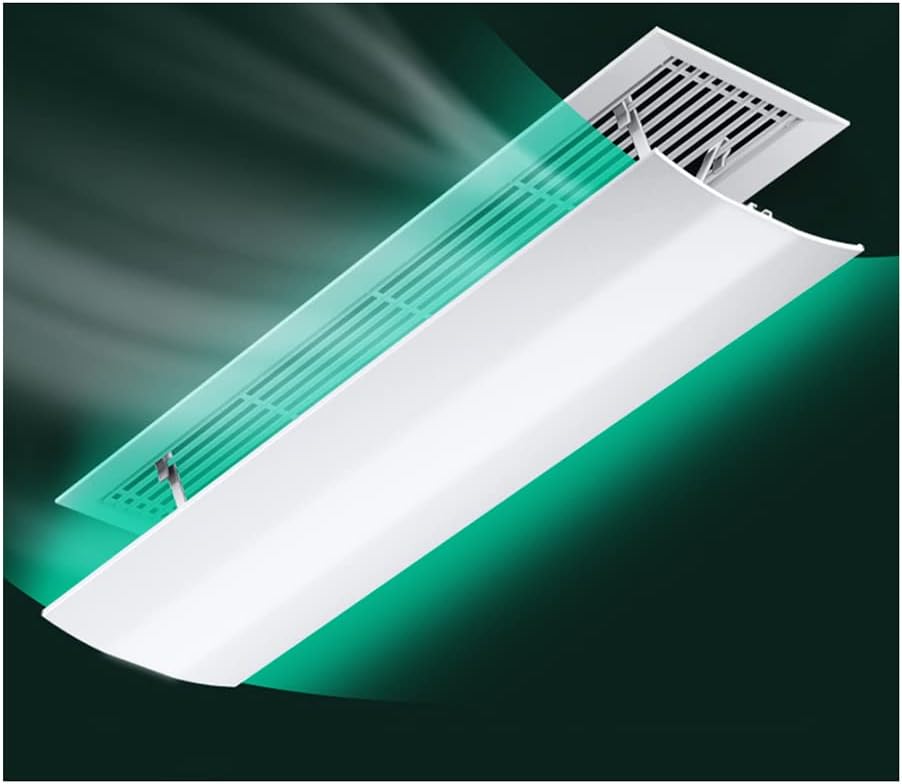 Ceiling air Conditioner air Outlet Deflector, Central air Conditioner Anti-Straight Blowing Wind Deflector Universal Adjustable for Home Office,20X100CM