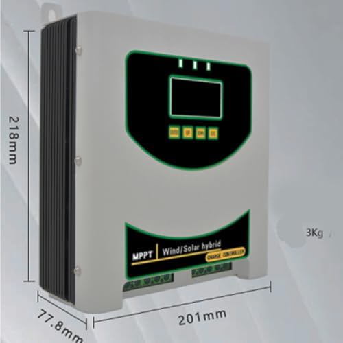 Kang 14000W MPPT Wind & Solar Hybrid Controller, High Efficiency 12V 24V 48V Regulator for Home Appliances & Wind Generators, Smart Energy Management System