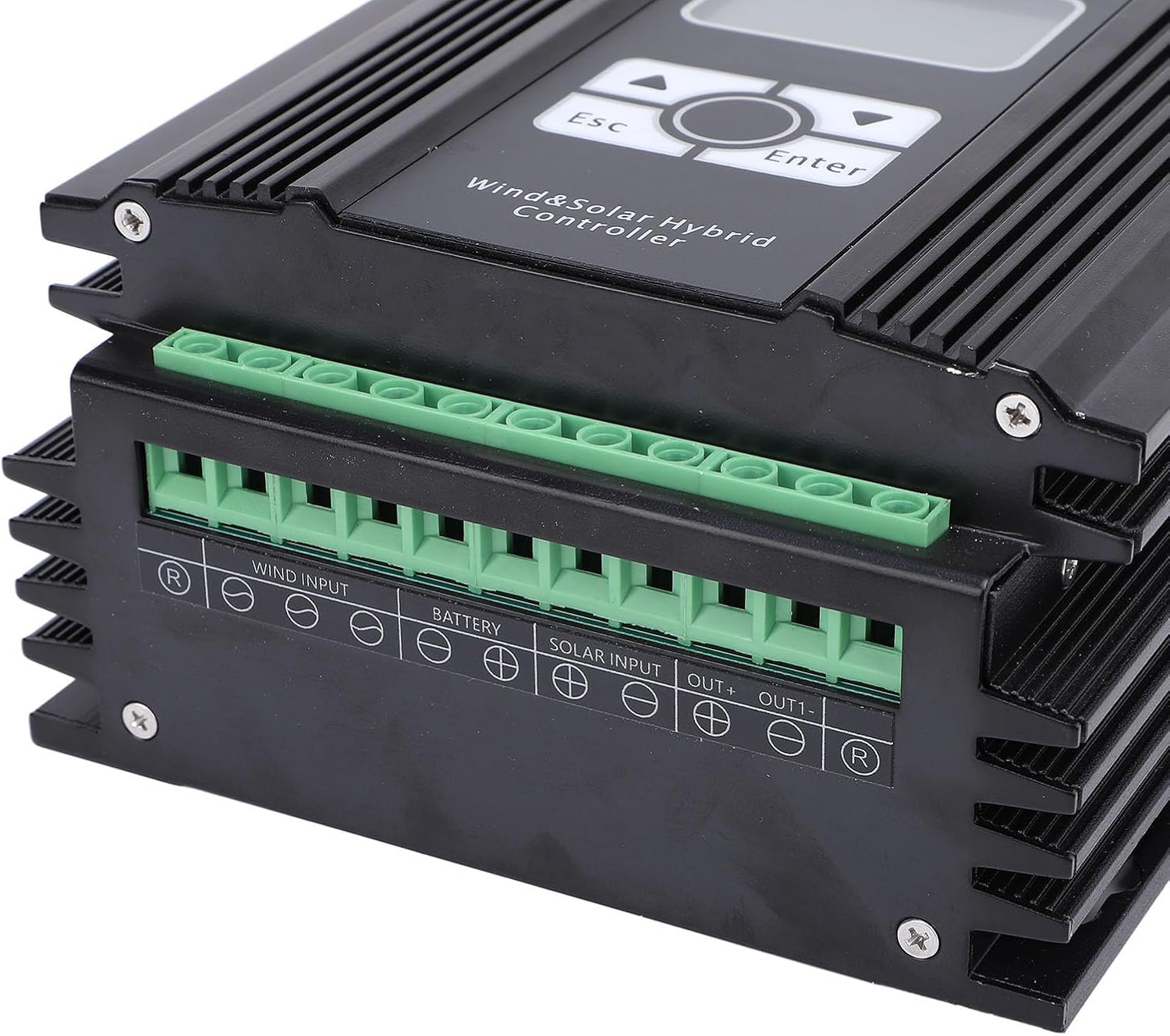 48V Wind Solar Hybrid Controller 400W with LCD Display, MPPT Boost Technology, PWM Discharge - High Efficiency Charging, Intelligent Stability, Ideal for Off Grid Systems (400W Fan)