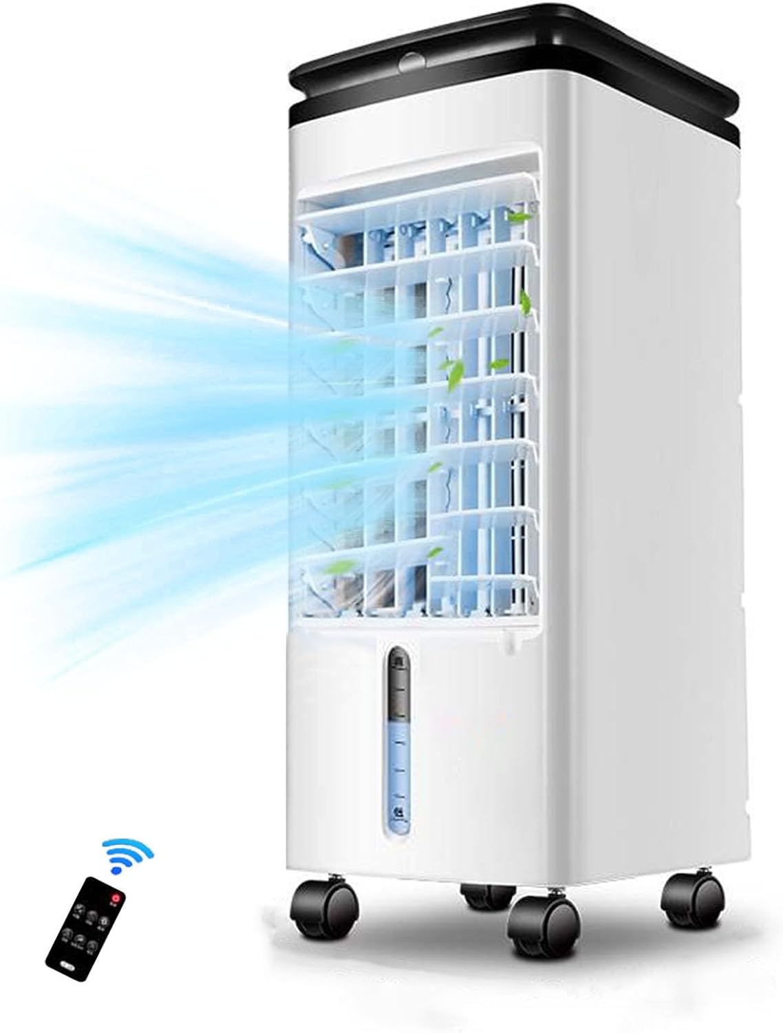 JSDMBD Portable Air Conditioners Portable Evaporative Air Cooler Floor Air Conditioner Cooling Small Electric Fan, Humidification and Purification, Three Speeds, Wide-Angle Swing, Remote Control