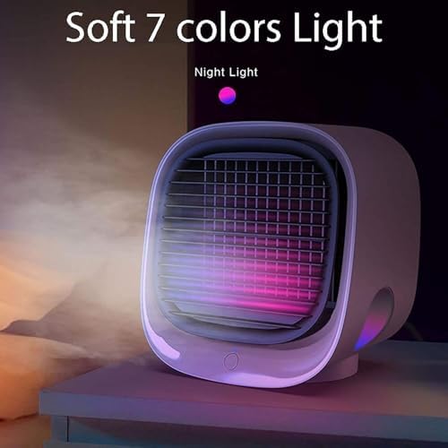 Mini Portable Air Conditioner,Home Air Conditioning Humidifier Purifier USB Desktop Air Cooler Fan for Office Room