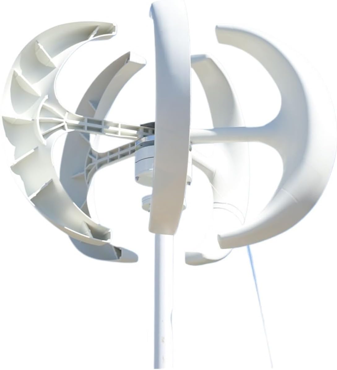 Wind Turbines, Low Noise Windmill 1000W Vertical Axis Wind Turbine nerator 12V 24V 48V for Home Use(White,48V)