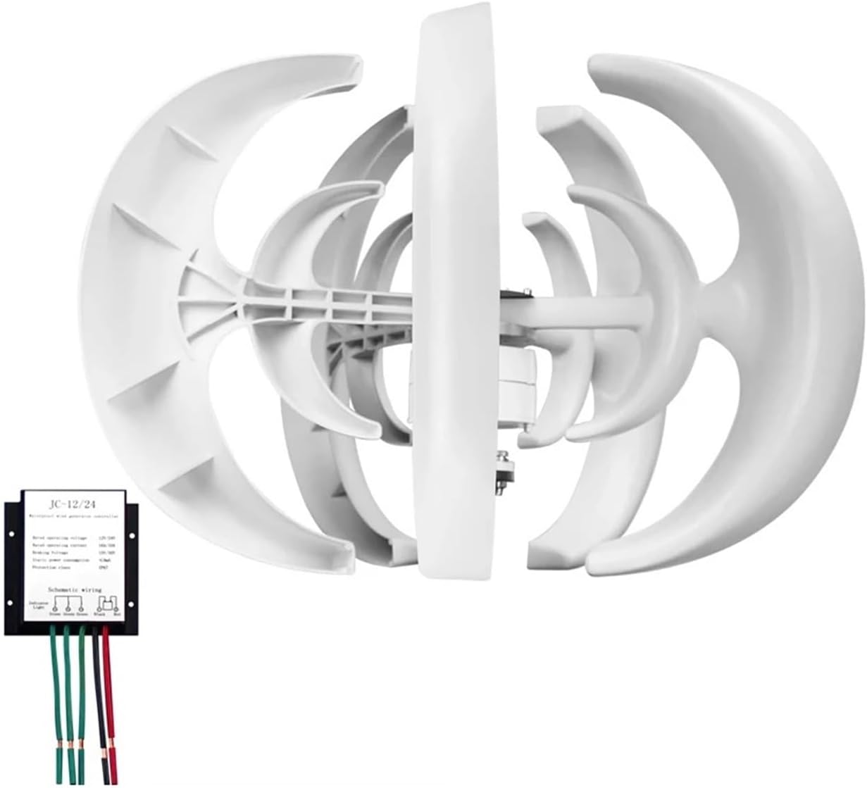 12V Wind Power Generator 1200W Wind Generator with Controller 5 Blades Minitype Lantern Wind Turbine Generator Kit Industrial Energy