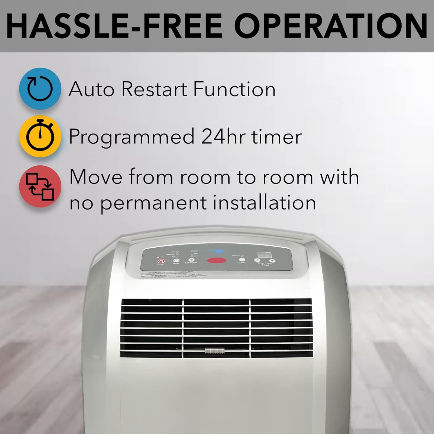 Whynter Portable Air Conditioner 12,000 BTU with Dehumidifier,& Cooling Fan for 400 Sq Ft Rooms, Includes AC Unit Window Kit, ARC-12S (5,000 BTU SACC), Platinum