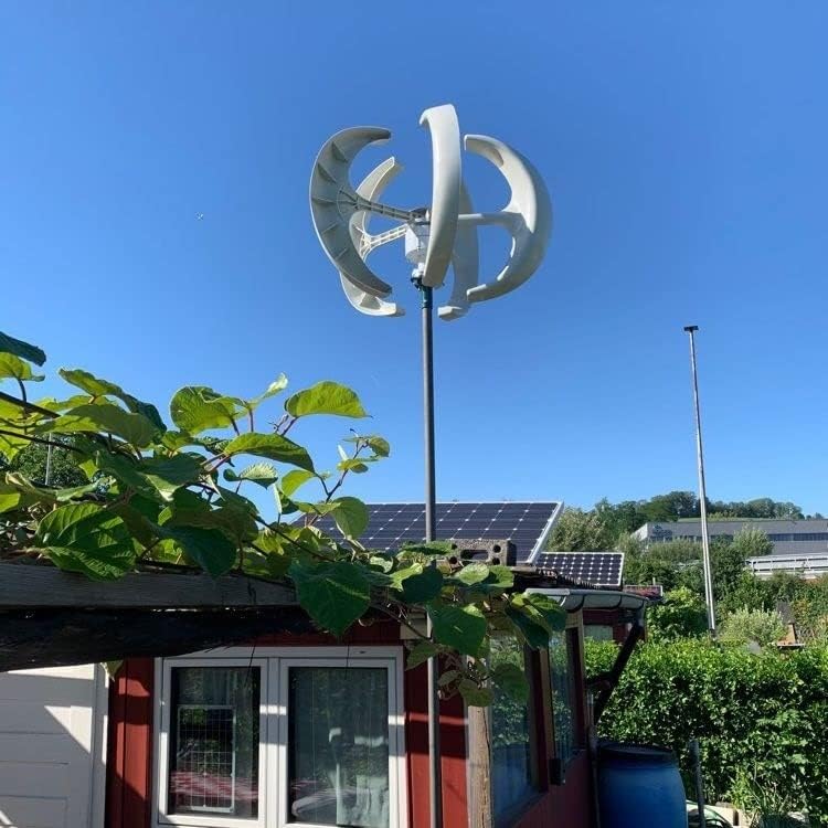 1000W Vertical Axis Wind Turbine Generator - 12V/24V Small Windmill with MPPT Charge Controller for Home Energy Solutions - Blue, Efficient Power Generation