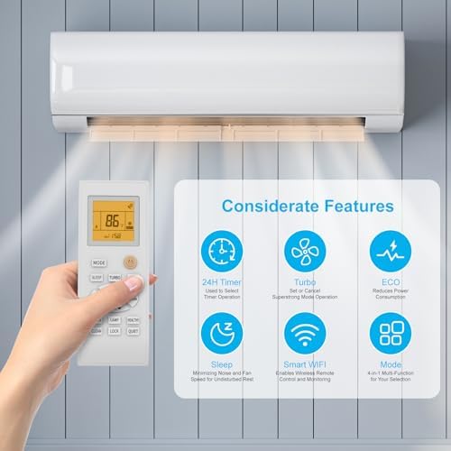 TABU-11500BTU Mini Split Air Conditioner&Heater with Heat Pump, 110-120V 19 SEER2 Wall-Mounted Ductless AC with Inverter, Compatible with Alexa, Energy Saving, Cools Rooms up to 750 Sq.Ft