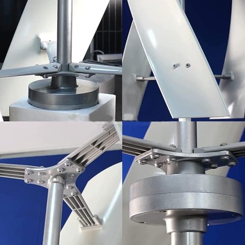 2000W Portable Wind Turbine Generator Kit - 3-Blade Vertical Windmill with Controller for 12V, 24V, 48V Systems - High Efficiency Helix Design for Renewable Energy Solutions