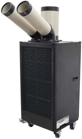 110V Industrial Air Conditioner Portable Commercial Spot Cooler Dual Hose Indoor Outdoor 12000 Btu/h Mobile Air Conditioner 1.1kw