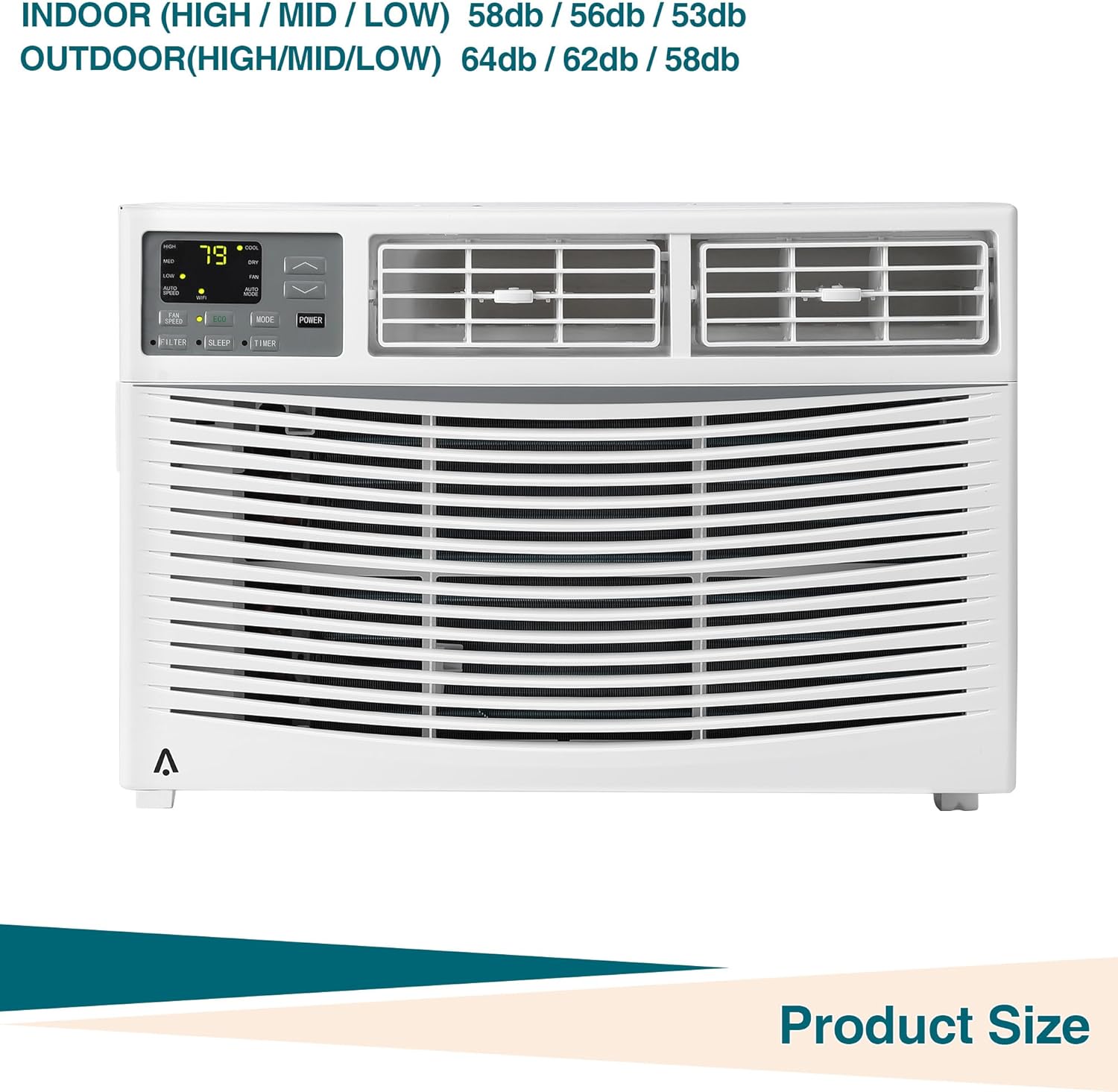 10,000 BTU Window Air Conditioner, Window AC Unit, Cool Up to 450 Sq.Ft. 115v, 3 Cooling & Fan Speeds, Quiet Operation with Remote Control, Auto Restart,