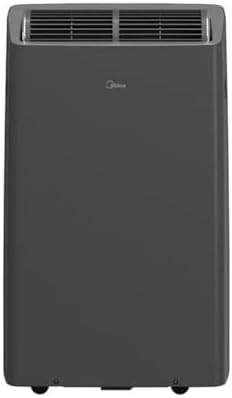 Midea DUO 10,000 BTU SACC Smart Inverter Portable Air Conditioner, Portable 4-wheel design, 42 dB, DUO hose design - Grey MAP12S1TGR-S (Renewed)
