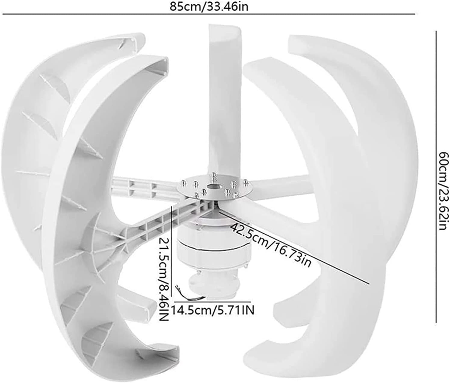 Wind Turbine, 1000W Wind Turbine 12v 24v Vertical Axis Wind Turbine Small Windmill Free Energy Band MPPT Charge Controller for Home(Blue,with MPPT Set_24V)
