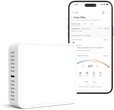 Smart Air Conditioner Controller | WiFi Remote & Sensor | Energy-Saving Smart Cooling Device | Comfort & Control for Mini Split, Heat Pump & Home