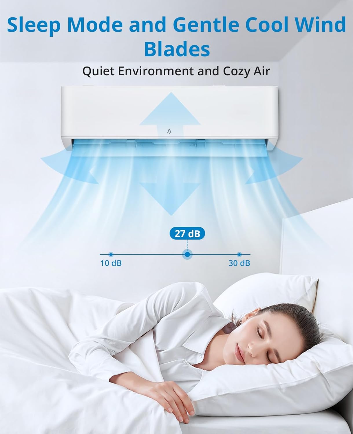 24,000Btu Split Air Conditioner, Mini Split AC/Heating System, WiFi Enabled Mini Split, 23 SEER2, 230V Inverter with Pre-Charged Condenser