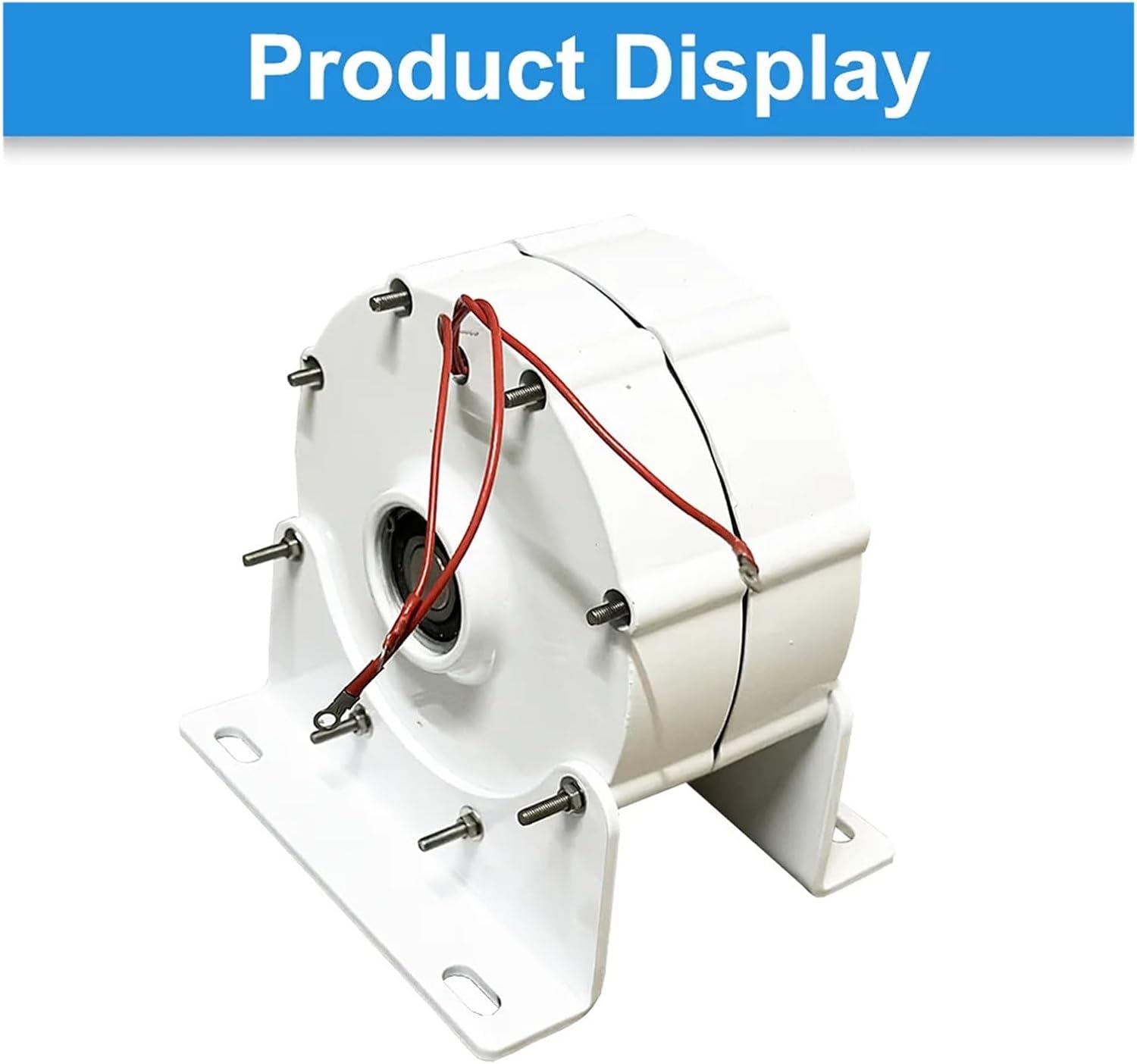 3000W Wind Turbine Kit Gearless Permanent Magnet Generator for Wind Turbine Water Turbine Low RPM Water Conservancy Industrial Energy(with Base,Single Shaft_48V)