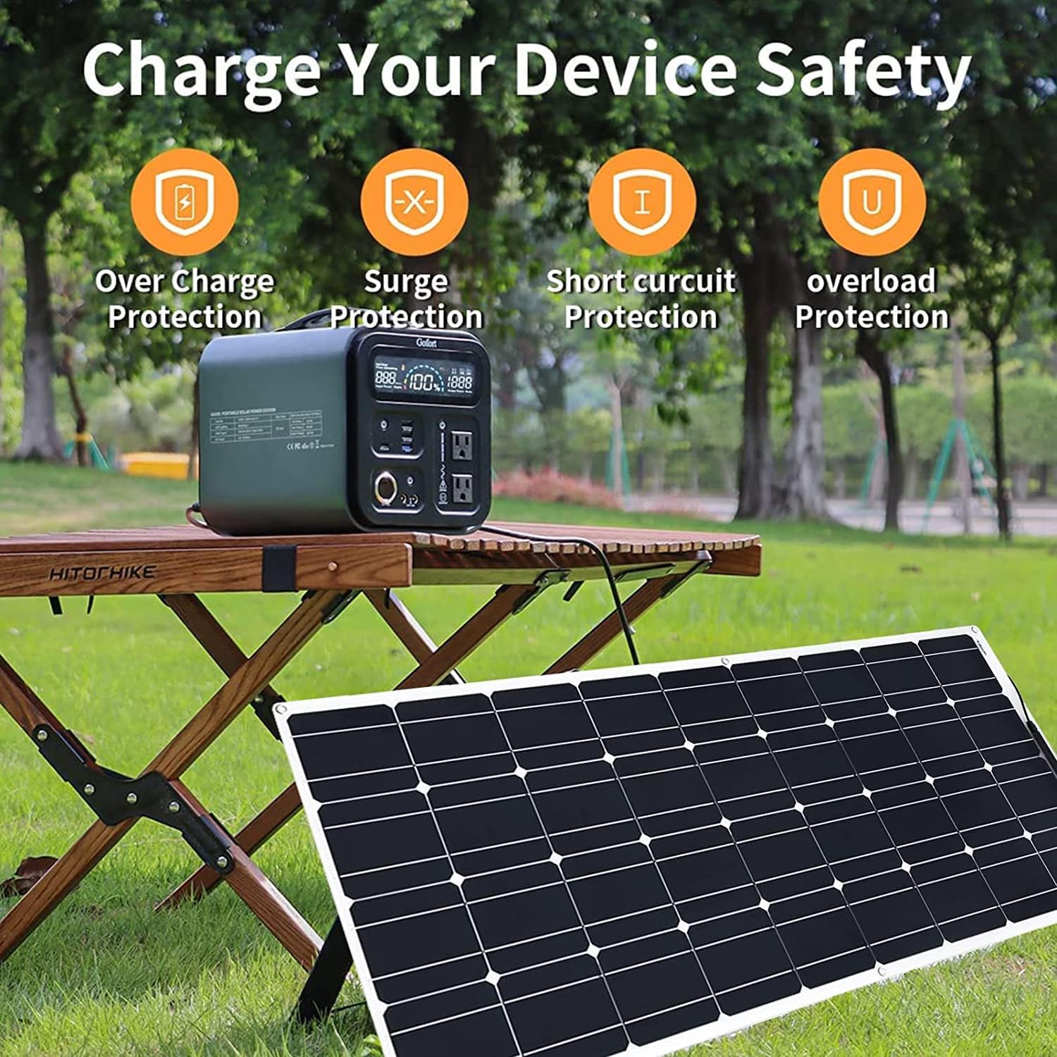 1200 Watt Solar Panel Kit, 4 × 300 Watt Flexible Solar Power Panel Photovoltaic Module with 40A Solar Charge Controller Monocrystalline Solar Panel for Camping Off Grid Battery Charging Boat