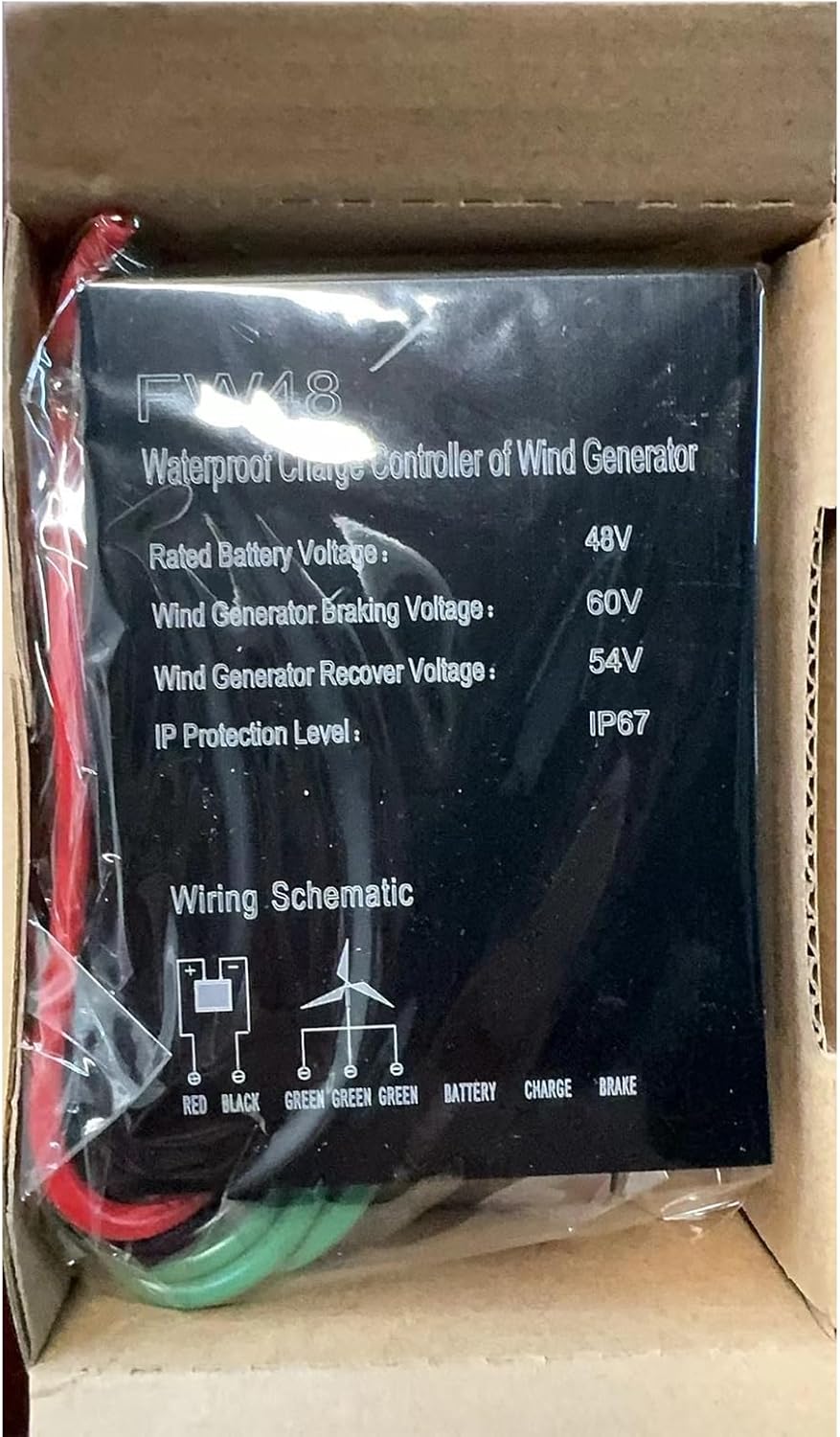 14000W 12V/24V/48V Waterproof Wind Turbine Generator Charge Controller, Wind Power Generator Regulator Windmill Controller(Black)