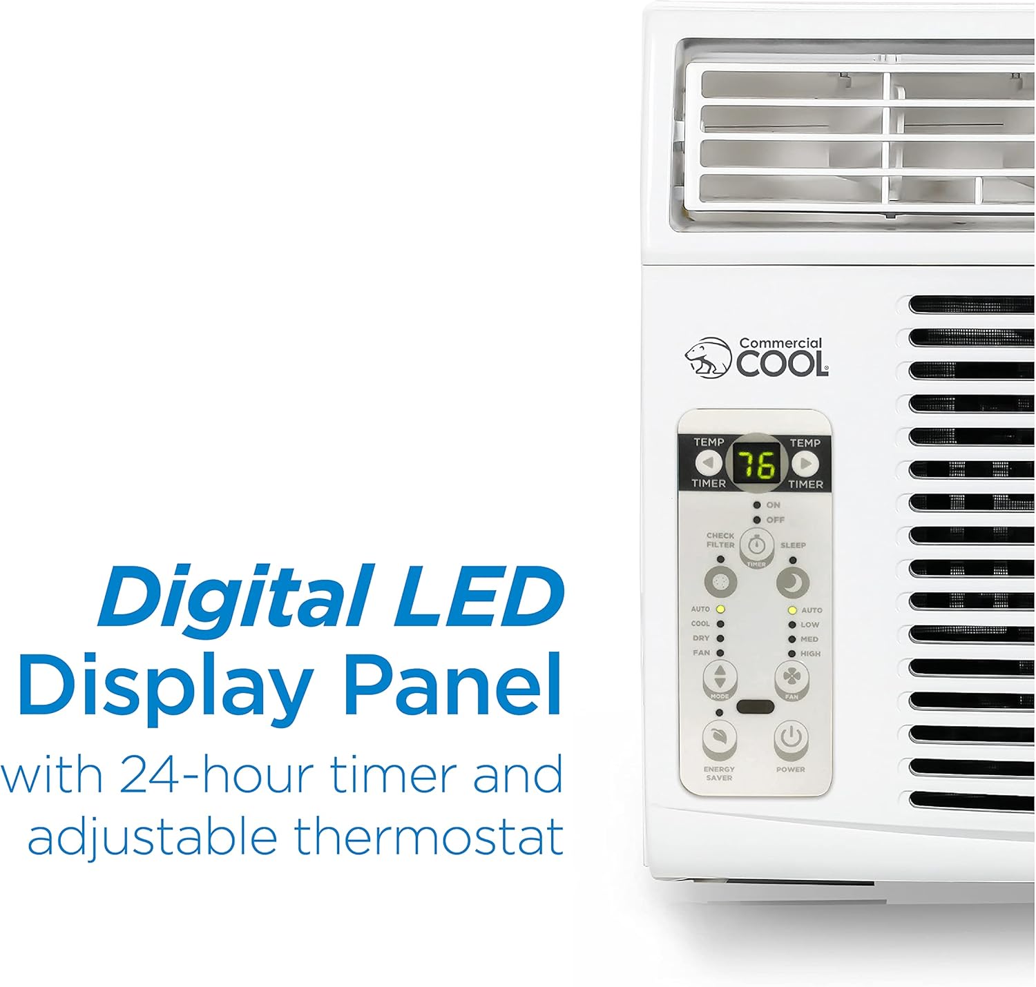 Commercial Cool CC10WT Air Conditioner 10,000 Window A/C, 10000 BTU, White