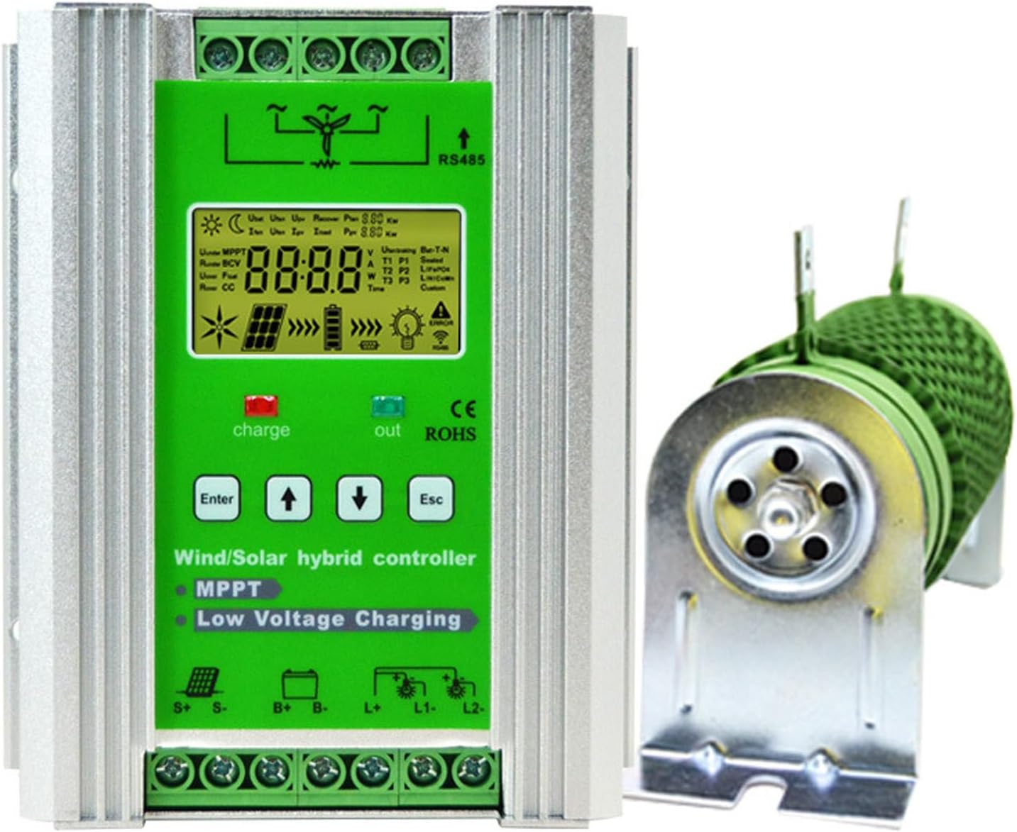 Wind Turbine Solar Hybrid Charge Controller,Solar Charge Controller,Wind Turbine Generator,3000w/5000w/6000w/8000w Solar Panel Auto Regulator 24V-3000W