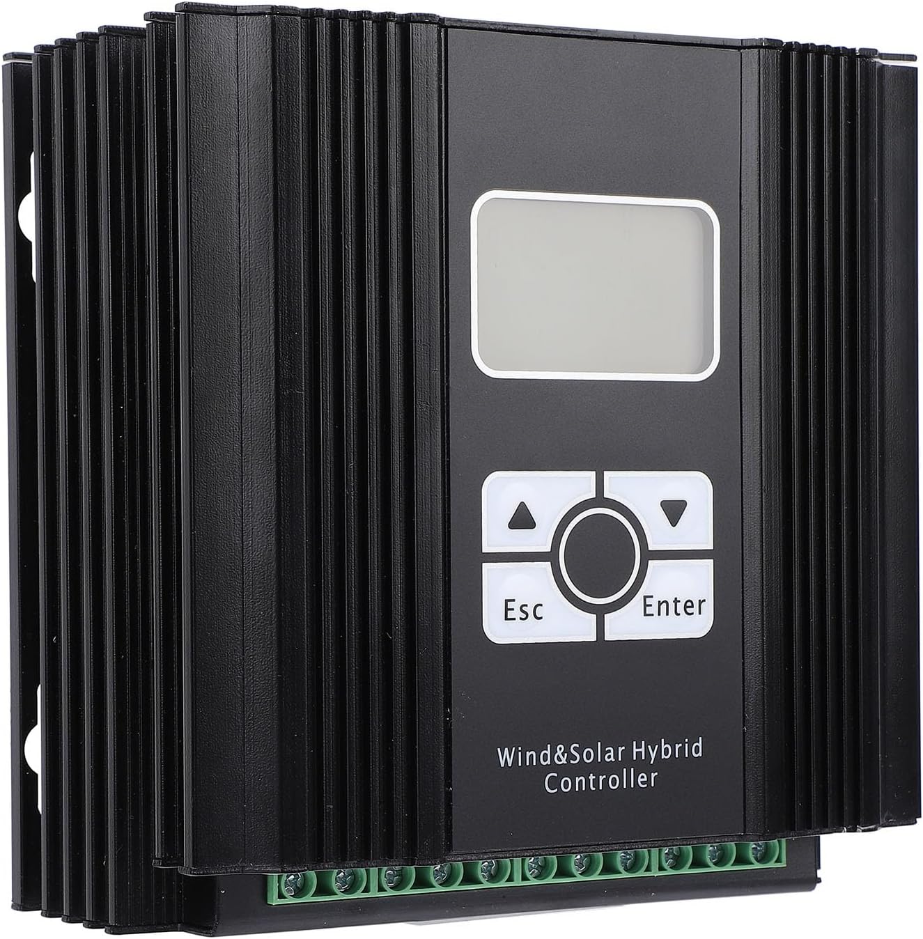 Wind Solar Hybrid Charge Controller 12V / 24V MPPT 1000W - Efficient Wind Turbine & Solar Panel Smart Regulator with LCD Display for Home & Marine Systems (600W Fan)