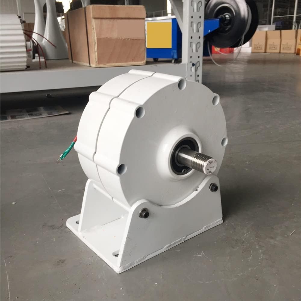 Wind Turbine, Low Speed 800W 1000W 12V 24V 48V Gearless Permanent Magnet Generator AC Alternators Use for Wind Turbine Water Turbine(with Base,24V_500W)