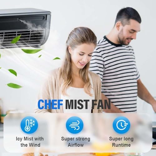 Wireless Air Conditioner, New No Drilling Kitchen Wall Mounted Fan with Remote, Mini Portable Cooling Solution for Kitchen and Bedroom