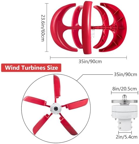 13000W Wind Turbine Generator Kit - Portable 12V/24V/48V/72V/110V/220V, 5 Blades & Controller - Efficient Off-Grid Renewable Energy Solution for Sustainable Power