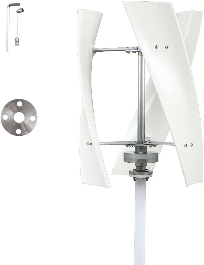 Wind Turbine, Windmill Energy 12v 24v Turbine w 3 Blades Vertical Axis Permanent Maglev Generator with Mppt Controller(400W-01,Turbine ONLY_12V)