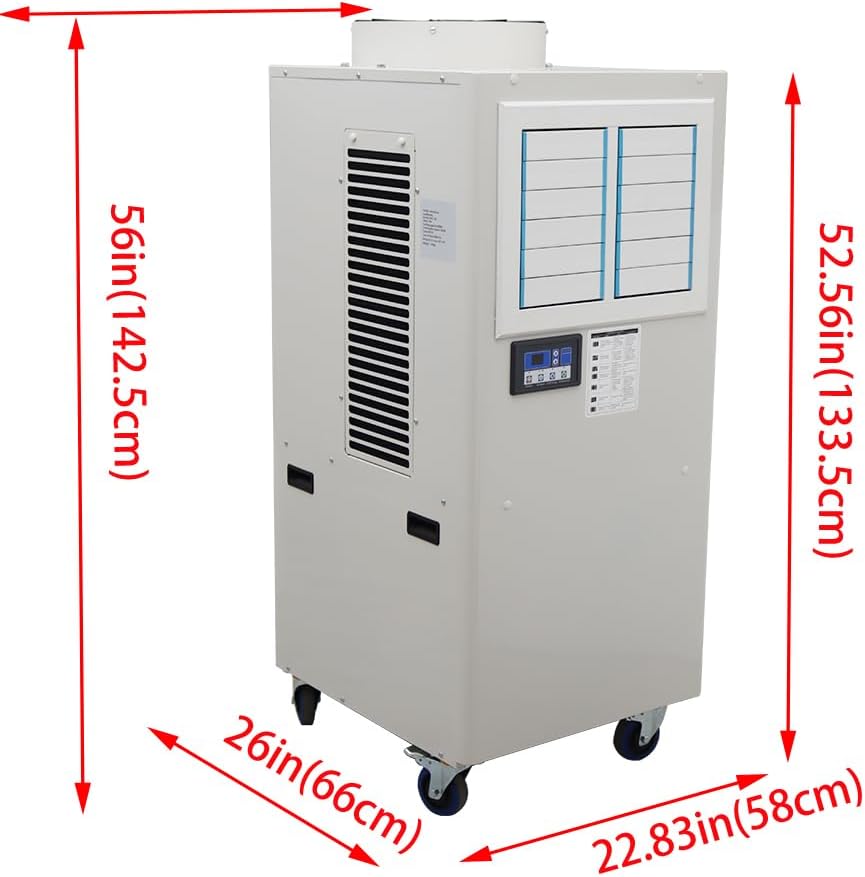 Industrial Spot Cooler Outdoor Air Conditioner Commercial Air-Cooled Mobile Outdoor Cooling Aircon 20400 Btu/h 220V