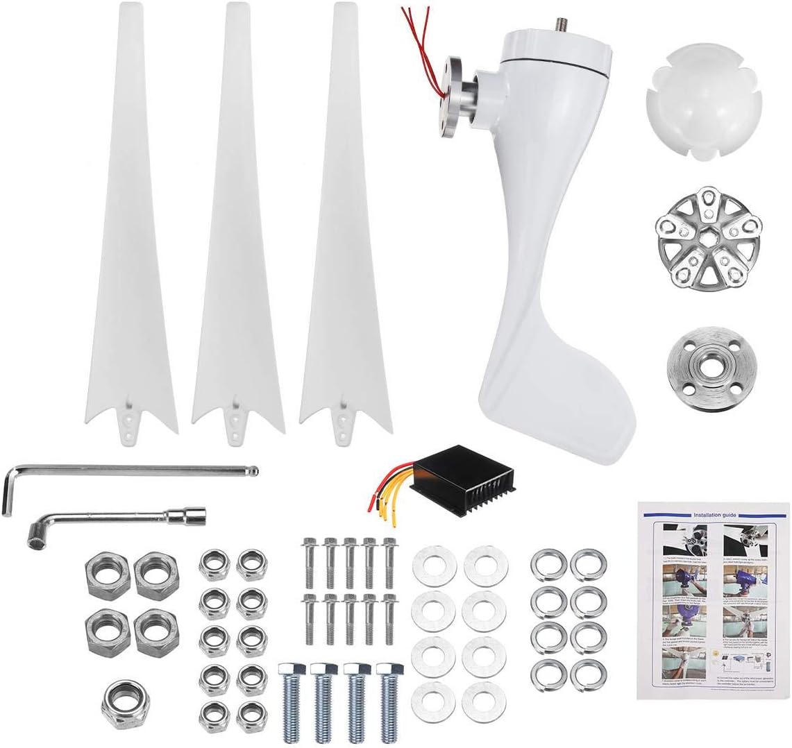 9000W Horizontal Wind Generator 12/24V 3/5 Blade Wind Turbines Generator Windmill Energy Turbines Charge with Controller