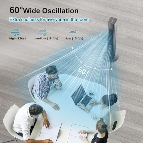 Windowless Portable Air Conditioner Ac Units with Remote, Evaporative Air Tower Cooling Fan, Small Indoor Outdoor Oscillating Swamp Cooler for Room Office Kitchen,7H Timer, Black